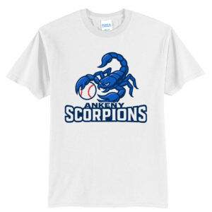 Ankeny Scorpions BB Unisex Short Sleeve Tee-White