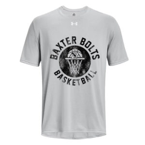 Baxter Bolts Basketball Under Armour short sleeve Men’s Team Tech Tee-Mod Grey