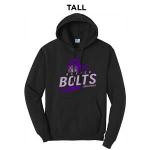 Baxter Bolts Basketball Tall Fleece Hooded Sweatshirt-Black