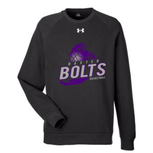 Baxter Bolts Basketball Under Armour UA Rival Fleece Crewneck Sweatshirt Adult-Black