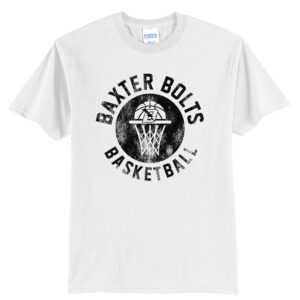 Baxter Bolts Basketball Unisex Short Sleeve Tee-White