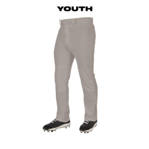 18. Champro Youth Triple Crown 2.0 Open Bottom Baseball Pant-Grey