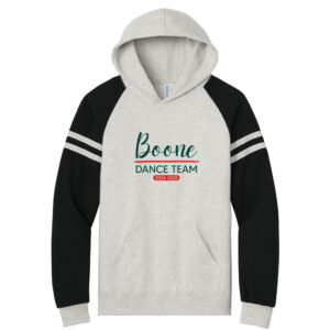 Boone Drill Team Jerzees Unisex NuBlend Varsity Colorblock Hooded Sweatshirt-Oatmeal Heather/Black Ink