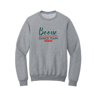 Boone Drill Team Unisex Core Fleece Crewneck Pocketed Sweatshirt-Athletic Heather