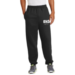 Boone Drill Team Men Core Fleece Sweatpant with Pockets-Black  PUFF PRINT