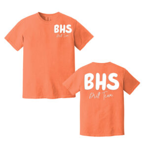Boone Drill Team Unisex Comfort Colors Pigment Dyed Short Sleeve Shirt-Melon
