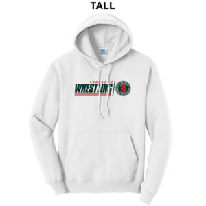 Boone Wrestling Tall Fleece Hooded Sweatshirt-White