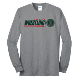 Boone Wrestling Unisex Cotton Long Sleeve Tee-Athletic Heather