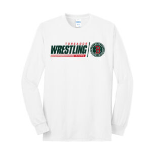 Boone Wrestling Unisex Cotton Long Sleeve Tee-White