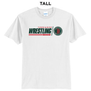 Boone Wrestling Tall Cotton Short Sleeve Tee-White