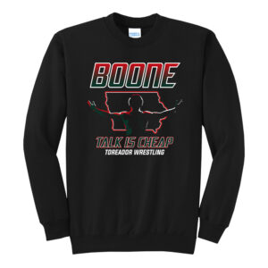 Boone Wrestling Unisex Fleece Crewneck Sweatshirt-Black