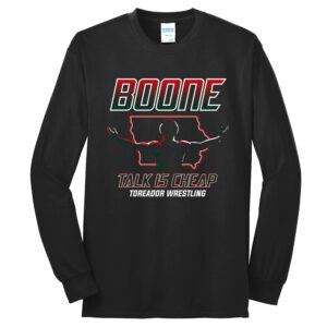 Boone Wrestling Unisex Cotton Long Sleeve Tee-Black
