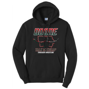 Boone Wrestling Unisex Fleece Hooded Sweatshirt-Black