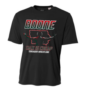 Boone Wrestling Adult Cooling Performance Tshirt -Black
