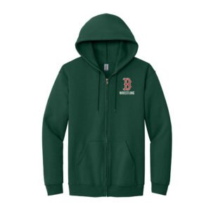 Boone Wrestling Adult Company Classic Full-Zip Hooded Sweatshirt-Forest