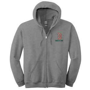 Boone Wrestling Adult Company Classic Full-Zip Hooded Sweatshirt-Sport Grey
