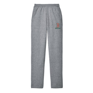 Boone Wrestling Men Core Fleece Classic Open Bottom Pant-Athletic Heather