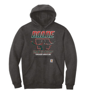 Boone Wrestling Carhartt Adult Midweight Hooded Sweatshirt-Carbon Heather