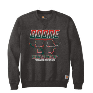 Boone Wrestling Carhartt Adult Midweight Crewneck Sweatshirt-Carbon Heather