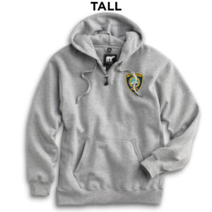 Bett Police White Bear Premium Heavyweight Pocket Hooded Sweatshirt with Zipper-Athletic Heather