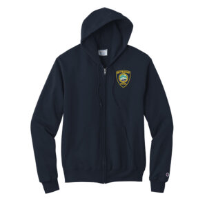 Bett Police Champion Adult Powerblend Full-Zip Hooded Sweatshirt-Navy
