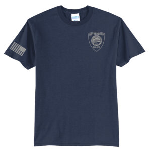 Bett Police Unisex Short Sleeve Tee-Navy
