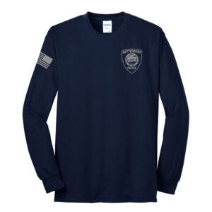 Bett Police Unisex Cotton Long Sleeve Tee-Navy
