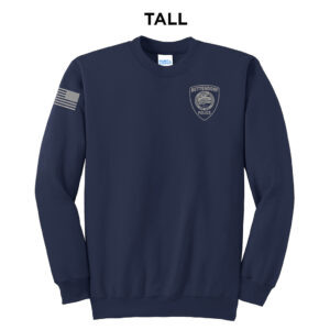 Bett Police Tall Fleece Crewneck Sweatshirt-Navy