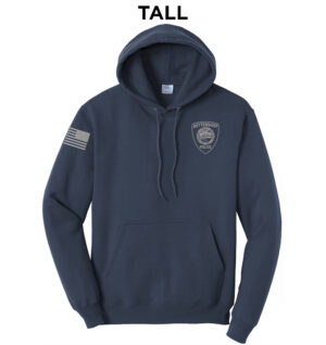 Bett Police Tall Fleece Hooded Sweatshirt-navy