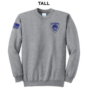 Bett Police Tall Fleece Crewneck Sweatshirt-Athletic Heather