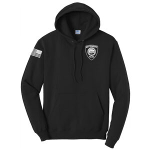 Bett Police Unisex Fleece Hooded Sweatashirt-Black