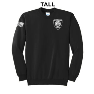 Bett Police Tall Fleece Crewneck Sweatshirt-Black