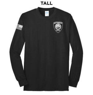 Bett Police Tall Cotton Long Sleeve Tee-Black