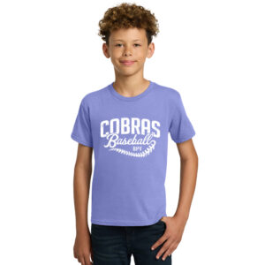 BPV Cobras Youth Cotton Short Sleeve Tee-Violet
