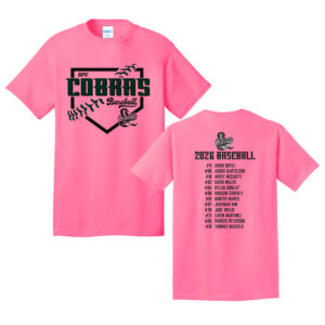 BPV Cobras Unisex Short Sleeve Tee-Neon Pink