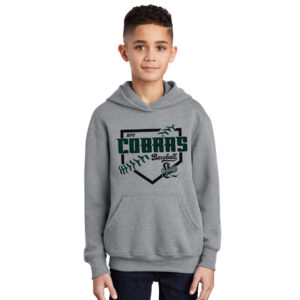 BPV Cobras Youth Fleece Hooded Sweatshirt-Athletic Heather