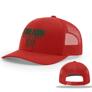 Boone Basketball Richardson Pro Crown Mesh Back Adjustable back Solid Cap-Red