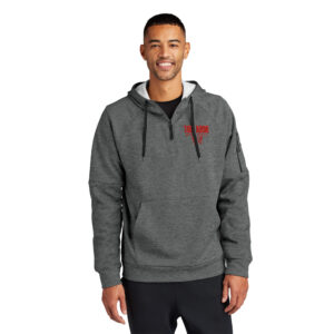 Boone Basketball Nike Therma-FIT Pocket 1/4-Zip Fleece Hoodie Men-Charcoal Heather