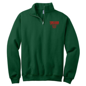 Boone Basketball Jerzees NuBlend 1/4 Zip Cadet Collar Sweatshirt-Forest