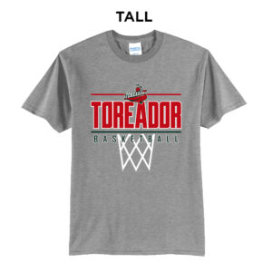 Boone Basketball Tall Short Sleeve Tee-Grey