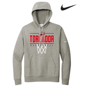 Boone Basketball Nike Club Fleece Sleeve Swoosh Pullover Hoodie Men-Dark Grey Heather