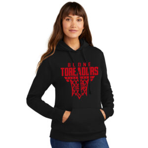 Boone Basketball Ladies Core Fleece Pullover Hooded Sweatshirt-Black