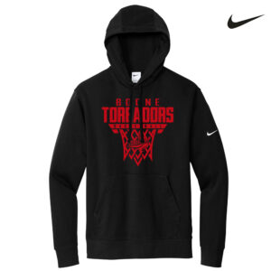 Boone Basketball Nike Club Fleece Sleeve Swoosh Pullover Hoodie Men-Black