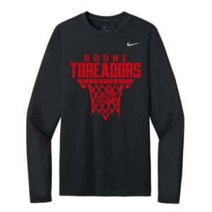 Boone Basketball Nike Team rLegend Long Sleeve Tee Adult-Black