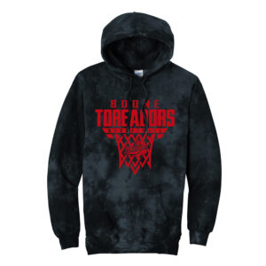 Boone Basketball Unisex Crystal Tie-Dye Pullover Hoodie-Black