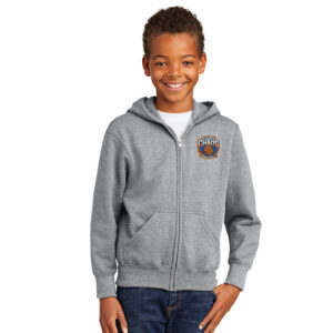 Cody Chaos BB Youth Classic Full-Zip Hooded Sweatshirt-Athletic Heather