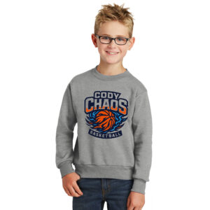 Cody Chaos BB Youth Fleece Crewneck Sweatshirt-Athletic Heather