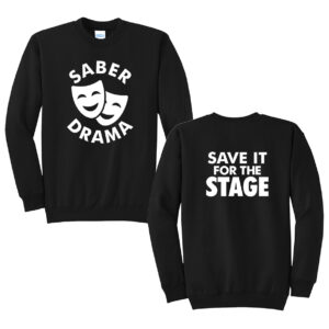 CD Drama Unisex Fleece Crewneck Sweatshirt-Black