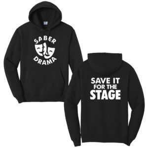 CD Drama Unisex Fleece Hooded Sweatshirt-Black