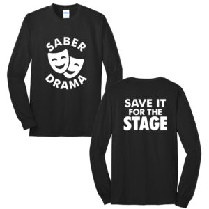 CD Drama Unisex Cotton Long Sleeve Tee-Black